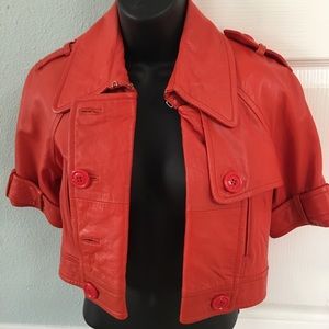 COPY - New cropped Tracy Reese leather jacket
